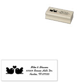 ラブバード結婚ズ・アドレス・ゴム・スタンプ ラバースタンプ (押印)