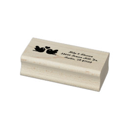 ラブバード結婚ズ・アドレス・ゴム・スタンプ ラバースタンプ