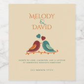 ラブバード結婚ズ ワインラベル (シングルラベル)