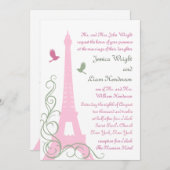 ラブバード結婚式招待状 招待状 (正面/裏面)