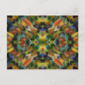 ラブバード羽万華鏡のように千変万化するパターン ポストカード (正面)