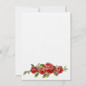 ラブバード赤いバラパーソナライズされたありがとう サンキューカード (裏面)