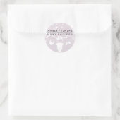 ラブバード赤ちゃんシャワーステッカー ラウンドシール (バッグ)