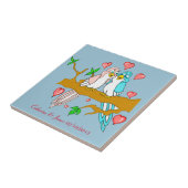 ラブバード陶磁写真タイル タイル (側面)