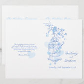 ラブバード青結婚式 プログラム (正面/裏面)