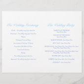 ラブバード青結婚式 プログラム (裏面)