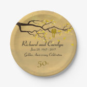 ラブバード黄金記念日 ペーパープレート (正面)