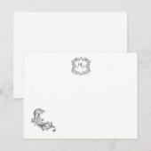 ラブバード黒/白結婚の座席表 ポストカード (正面/裏面)