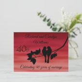 ラブバード40周年記念お祝い 招待状 (スタンド正面)