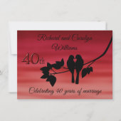 ラブバード40周年記念お祝い 招待状 (正面)