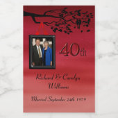 ラブバード40周年記念写真ワインラベル ワインラベル (シングルラベル)