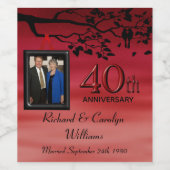 ラブバード40周年記念写真ワインラベル ワインラベル (シングルラベル)