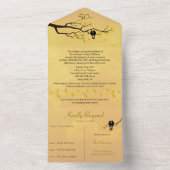 ラブバード50周年結婚記念 オールインワン招待状 (内側)