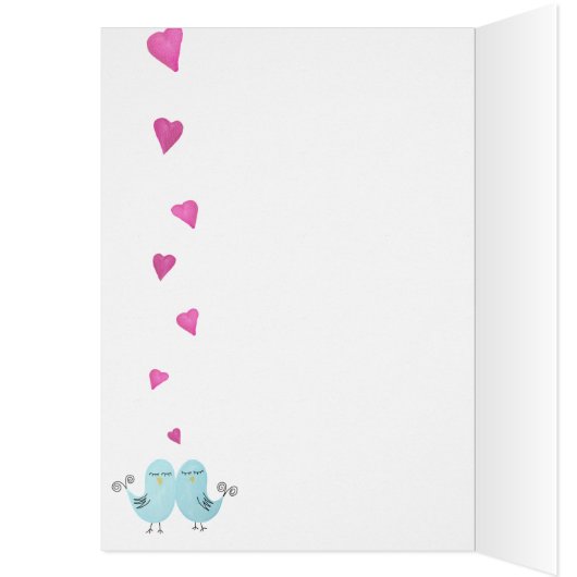 ラブバード – かわいいデジタルウォーターのカラーアートワーク (内側 (左))