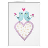 ラブバード – かわいいデジタルウォーターのカラーアートワーク (正面)