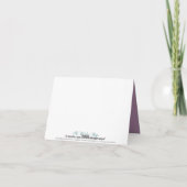 ラブバード カスタム サンクスカード (ラベンダー) サンキューカード (裏面)