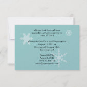 ラブバード スノーフレーク スノー クリスマス ポストウェディング 出欠カード (裏面)