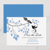 ラブバード・セーブ・ザ・デート ウェディングアナウンスメント 招待状 (正面/裏面)