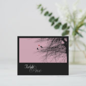 ラブバード、テーブル設定はがき ポストカード (スタンド正面)