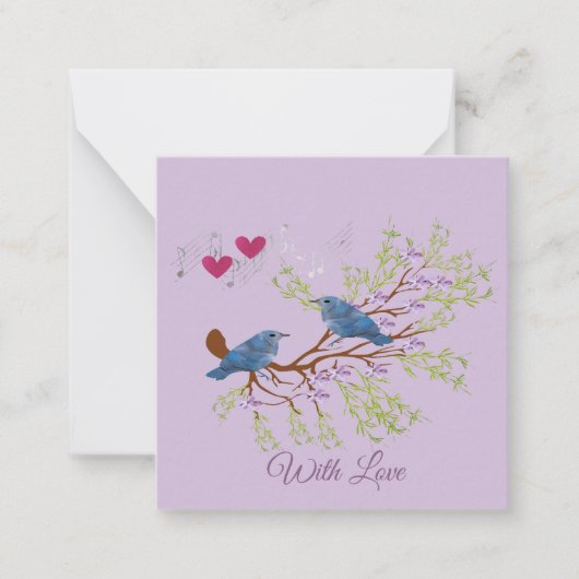ラブバード ノートカード (正面)