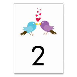 ラブバード&ハート結婚ズ テーブルナンバー