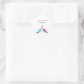 ラブバード&ハート結婚ズ ラウンドシール (バッグ)