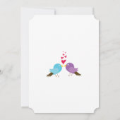 ラブバード&ハート結婚式招待状 招待状 (裏面)