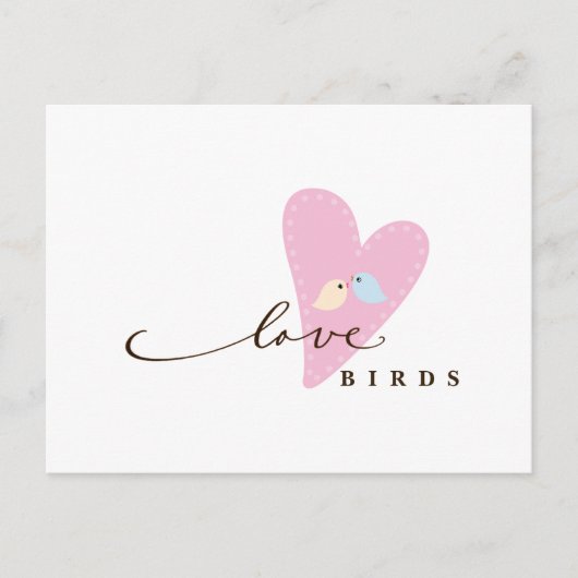 ラブバード&ハート ポストカード (正面)