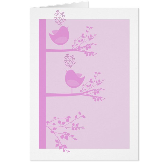 ラブバード・バレンタイン・カード (正面)