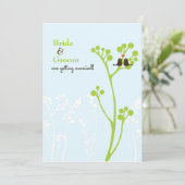 ラブバード（パウダーブルー） 招待状 (スタンド正面)