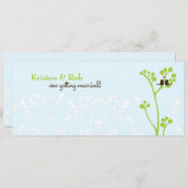 ラブバード（パウダーブルー） 招待状 (正面/裏面)