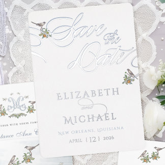 ラブバード・フォイルがデートを救う 箔招待状