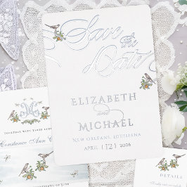 ラブバード・フォイルがデートを救う 箔招待状