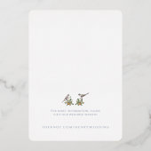 ラブバード・フォイルがデートを救う 箔招待状 (裏面)