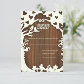 ラブバード フォーエバー ウッドパネル 招待状 (スタンド正面)