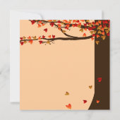 ラブバード フォーリングハーツ オークツリー ウェディング 招待状 (裏面)