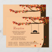 ラブバード フォーリング ハーツ オークツリー レセプション カード (正面/裏面)