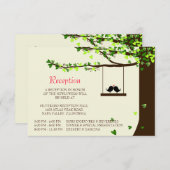 ラブバード フォーリング ハーツ オーク ツリー レセプション カード (正面/裏面)