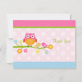 ラブバード&フクロウオンブランチサンキューカード サンキューカード