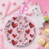 ラブバード ペーパープレート (パーティー)