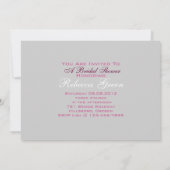 ラブバード ボーホーチックのウェディングシャワーティーパーティー 招待状 (裏面)