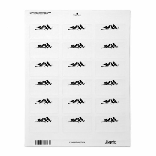 ラブバード ラベル (フルシート)