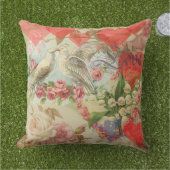 ラブバード ヴィンテージ アンティーク ハート アウトドアクッション (芝生)