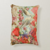 ラブバード ヴィンテージ アンティーク ハート アクセントクッション (裏面(縦))