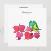 ラブバード 招待状 (正面/裏面)