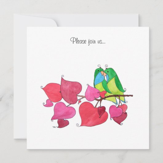 ラブバード 招待状 (正面)
