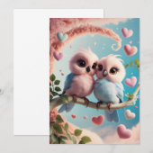 ラブバード 招待状 (正面/裏面)