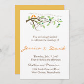 ラブバード 招待状 (正面/裏面)