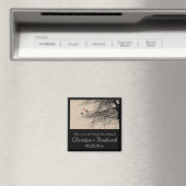 ラブバード、日付の磁石を除く正方形 マグネット (インサイチュ (食洗機))