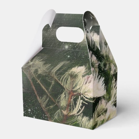 ラブバード+松の木の夜の結婚のカスタム好意 フェイバーボックス (正面サイド)